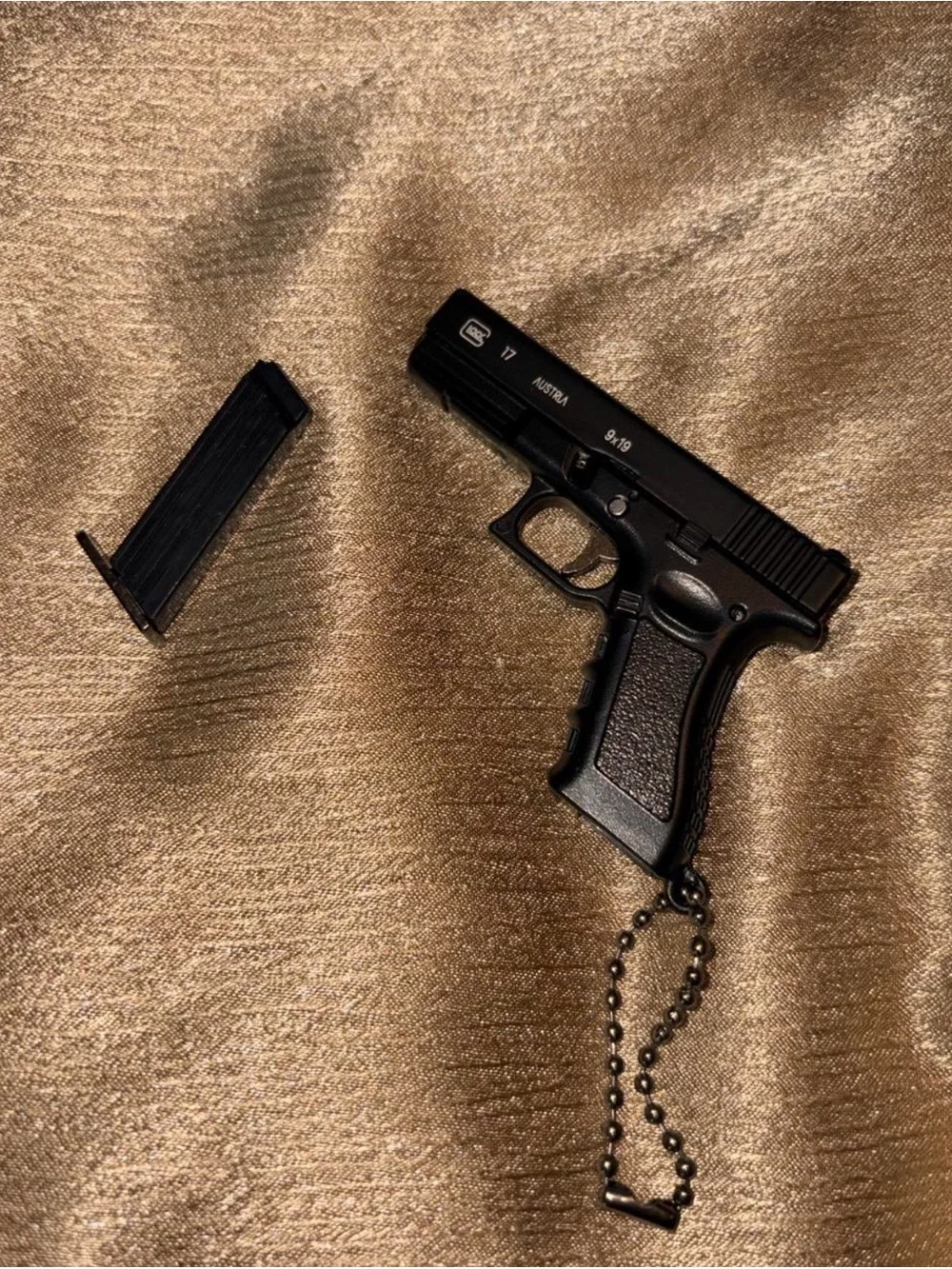 Miniature Black Glock-Style Keychain | Accessories
